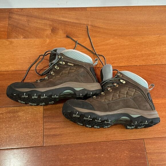 Timberland Women's Gannon mid Gore Tex Brown Leather Hiking Trail Work Boots 9 - Picture 9 of 12